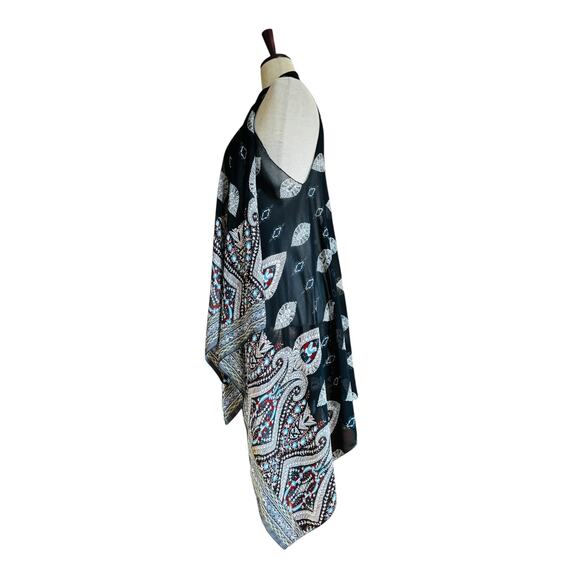 Boho Drape Vest | Paisley Print | Sheer  | Kimono Style | One Size Fits Most - Picture 4 of 10